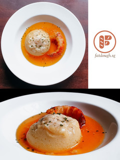 A picture of Feast of Seven Fishes V - Halibut Dumplings.