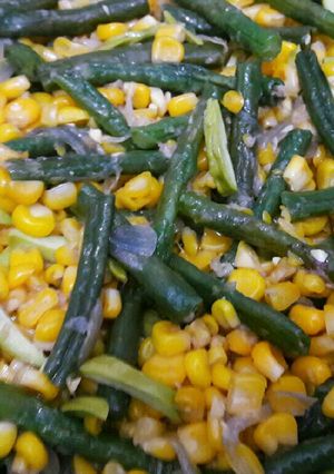 Foto resep Tumis Jagung + Kacang Panjang + Pete