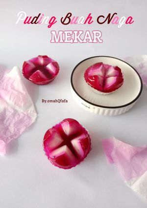Foto resep Puding Buah Naga Mekar