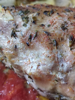 Una foto de Lomo de cerdo al horno con verduras