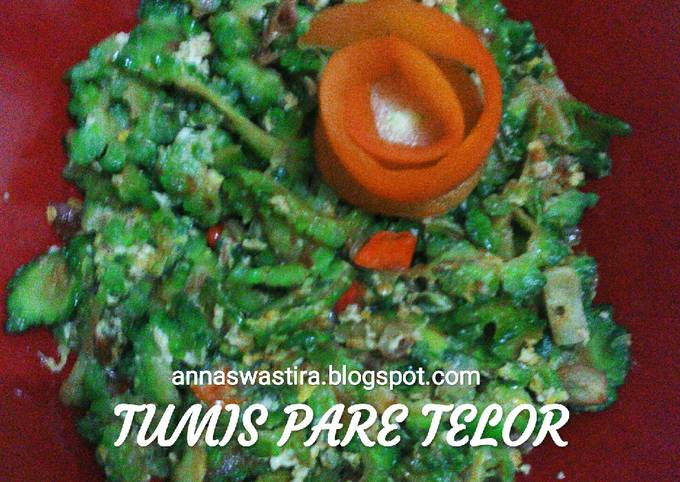 Yuk intip, Bagaimana cara buat 38. Tumis Pare Telor dijamin lezat