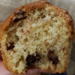 Banana chocolate chip muffins A picture of Banana chocolate chip muffins.