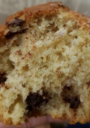 A picture of Banana chocolate chip muffins.