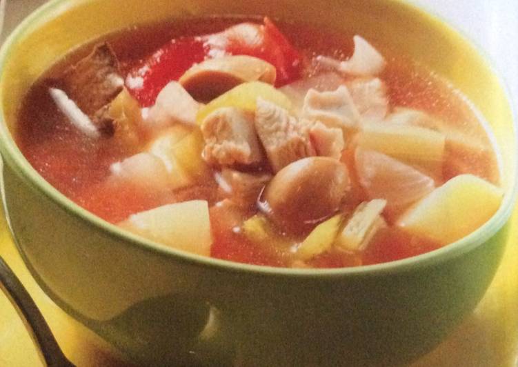 Steps to Make Speedy Tomato chicken soup