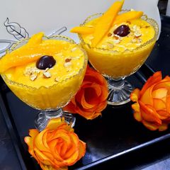 A picture of Mango Kheer🥭🥭🥭.
