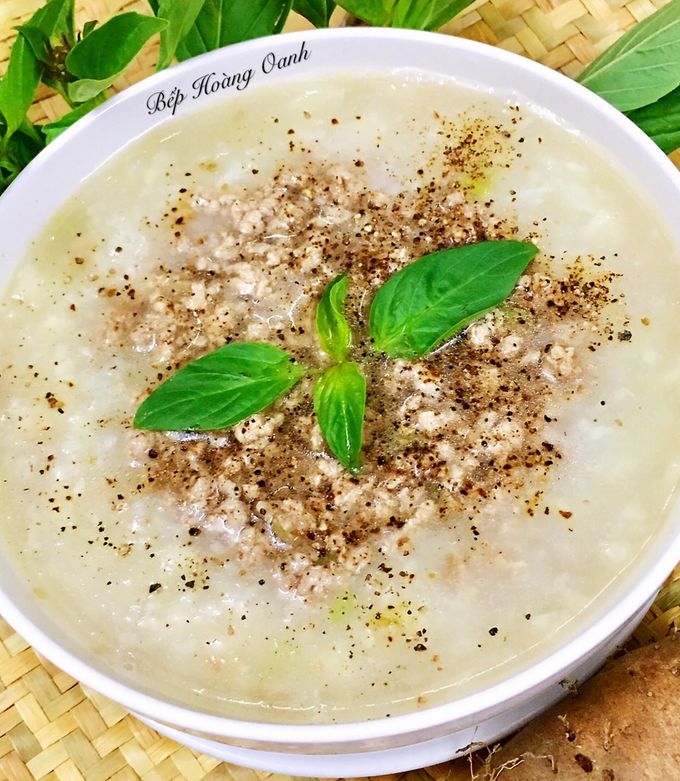 Hình của món Canh Khoai Từ Nấu Thịt Bò Bằm.