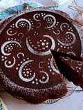 Torta al latte caldo al cioccolato fondente