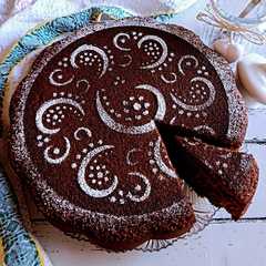 Foto di Torta al latte caldo al cioccolato fondente