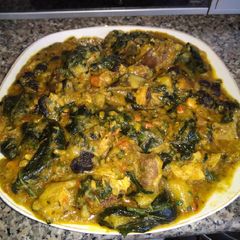 A picture of EkpangKukwo (wateryam porridge).