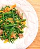 Đậu Que Dẹp Xào Cà Rốt Thịt Bằm