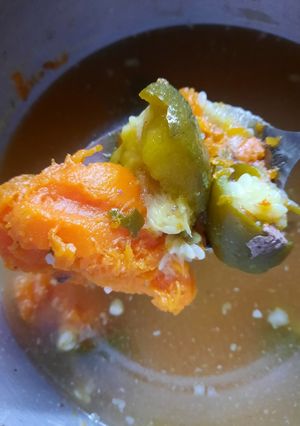 Una foto de Sopa con verduras (resto de puchero)