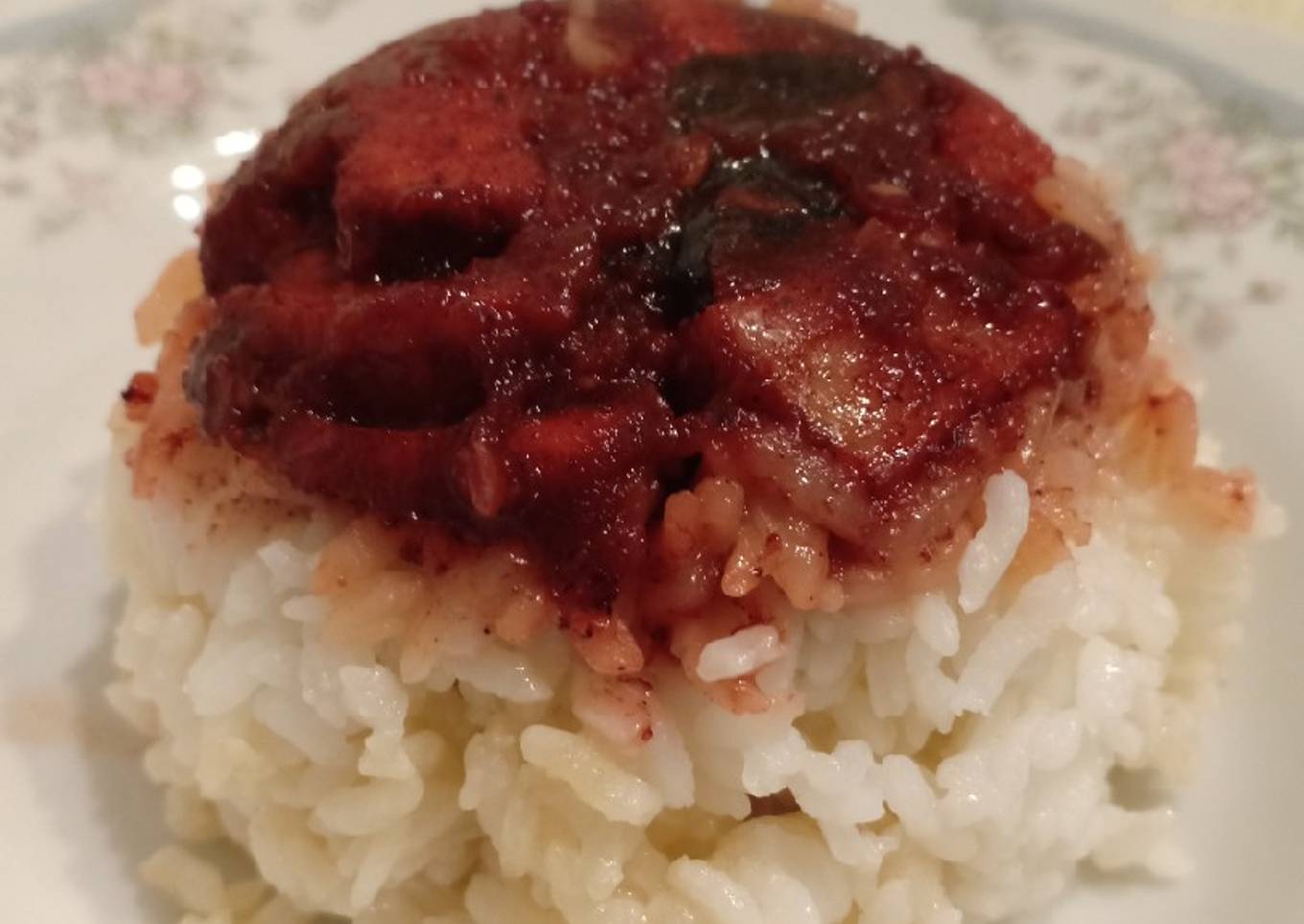 Nasi Tim Cashew Pork