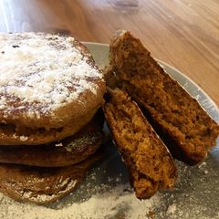 A picture of Sweet Spiced Buckwheat Pumpkin Pancakes.