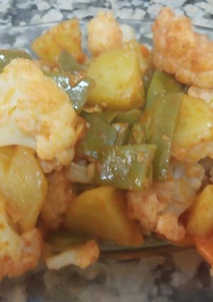 Una foto de Verduras a las vizcaína