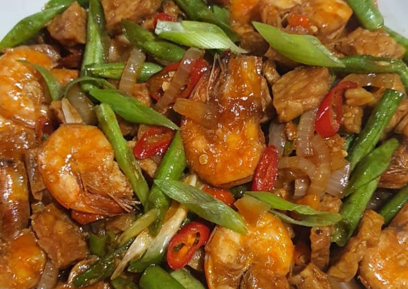 Buncis Tempe Udang Saus Mentega