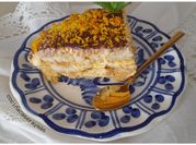 Una foto de queso mascarpone y naranja