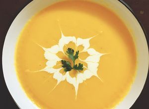 Hình của món Soup bí đỏ (pumpkin soup).