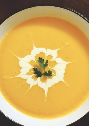 Hình của món Soup bí đỏ (pumpkin soup).