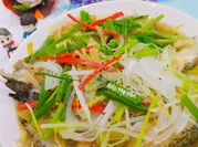 Hình ảnh của cá mú hấp hành gừng