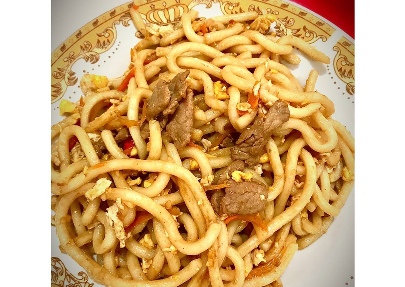 Beef Stir Fry Udon (Udon Goreng Sapi)