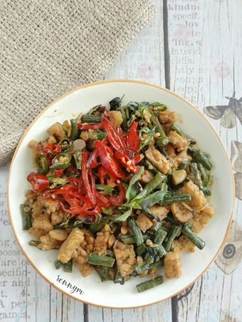 Langkah Gampang Membuat Resep Oseng Kacang panjang, Tempe &amp; Kemangi yang Bikin Ngiler Anti Ribet, Sempurna