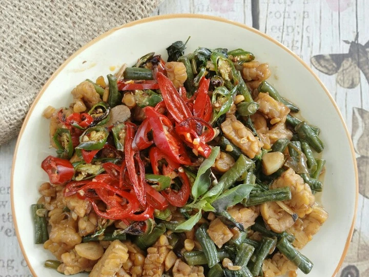 Langkah Gampang Membuat Resep Oseng Kacang panjang, Tempe &amp;amp; Kemangi yang Bikin Ngiler Anti Ribet, Sempurna