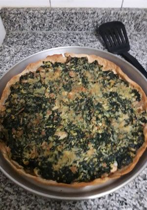 Una foto de Tarta de pollo y espinaca