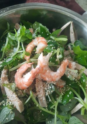 Hình của món Nộm rau càng cua.
