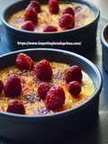 Saffron, Honey, and Raspberry Crème Brûlée