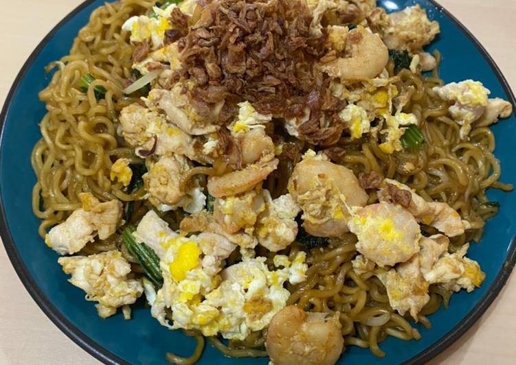 Resep Mie Telur goreng Udang yang Lezat