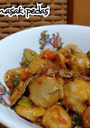 Foto resep Pentol Masak Pedas
