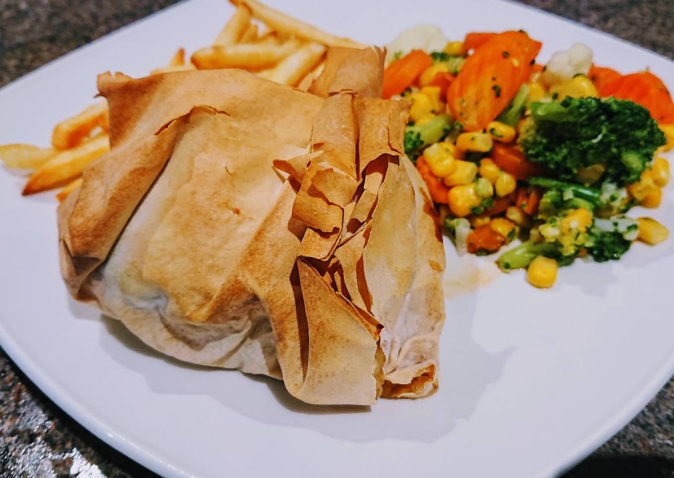 Filo-Wrapped Mustard Chicken