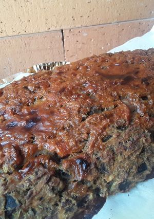 Una foto de Pastel de "carne" de lentejas y frijol🤔😐🤨