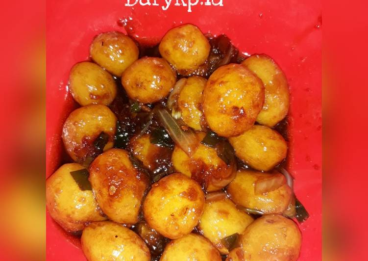 Resep Kentang kecap praktis yang Enak