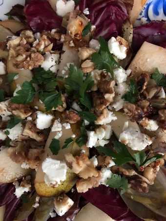 Easy Steps to Prepare Recipes Warm salad: pear, radicchio and chicory - vegetarian the Can Spoil the Tongue Perfect.