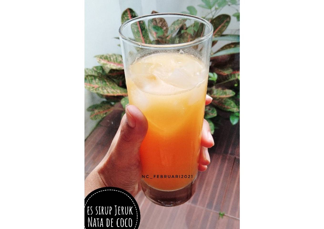 Es Sirup Jeruk Nata de Coco
