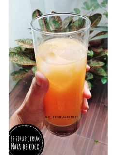 Foto resep Es Sirup Jeruk Nata de Coco