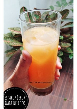 Foto resep Es Sirup Jeruk Nata de Coco