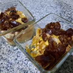 Puding roti susu kambing kurma রেসিপির প্রধান ছবি