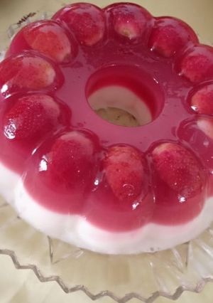 Foto resep Puding susu stawbery