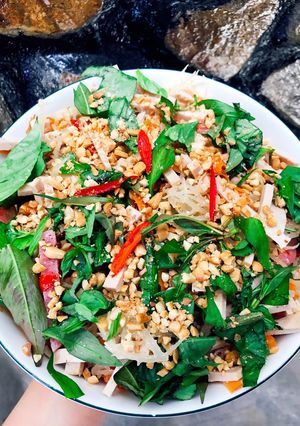 Hình của món Gỏi rong sụn.