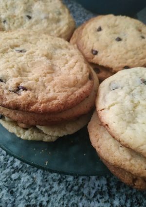Una foto de Galletitas con chips, usando una premezcla de torta