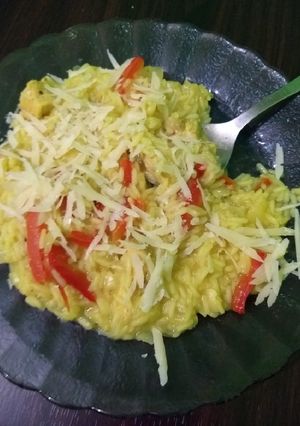 Una foto de Risotto de pollo