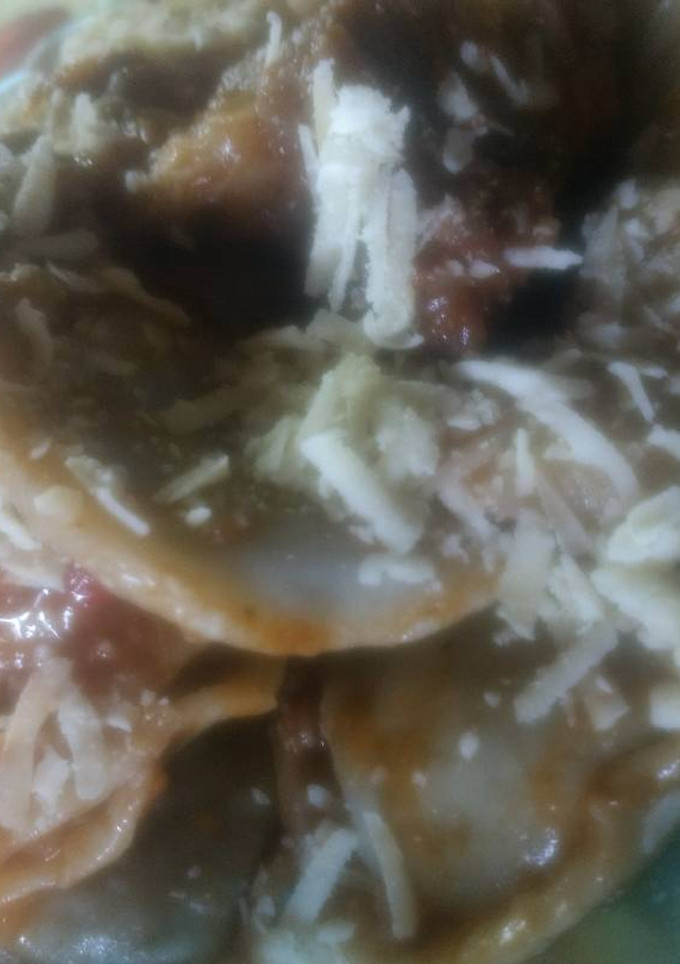Una foto de Sorrentinos de acelga