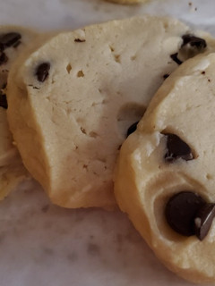 A picture of My Chocolate Chip Shortbread Cookies.