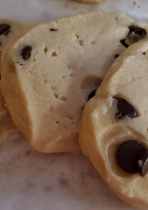 A picture of My Chocolate Chip Shortbread Cookies.