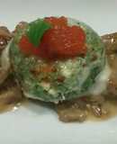 Malfatti con ragout de setas