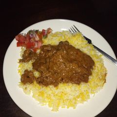 A picture of Beef Biryani.