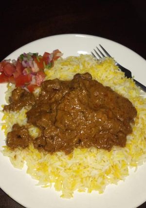 A picture of Beef Biryani.