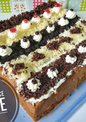 Foto resep Mocca Slice Cake / Bolu Jadul Kopi Hias